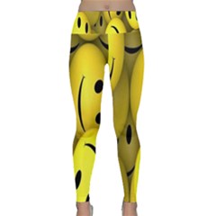 Emoji, Colour, Faces, Smile, Wallpaper Lightweight Velour Classic Yoga Leggings by nateshop