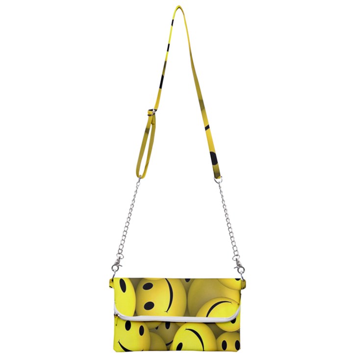 Emoji, Colour, Faces, Smile, Wallpaper Mini Crossbody Handbag