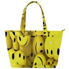 Emoji, Colour, Faces, Smile, Wallpaper Back Pocket Shoulder Bag 