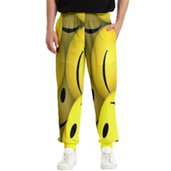 Emoji, Colour, Faces, Smile, Wallpaper Men s Elastic Waist Pants