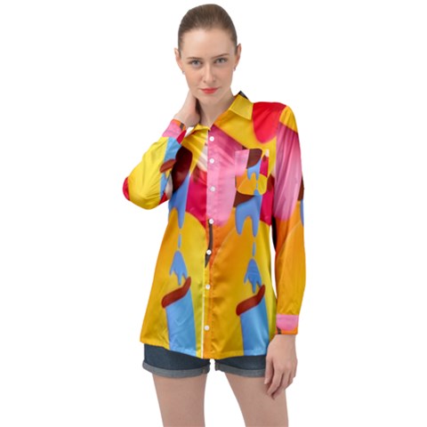 Emojis, Emoji, Hd Phone Wallpaper Long Sleeve Satin Shirt by nateshop