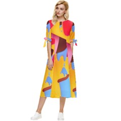 Emojis, Emoji, Hd Phone Wallpaper Bow Sleeve Chiffon Midi Dress