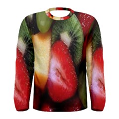 Fruits, Food, Green, Red, Strawberry, Yellow Men s Long Sleeve T-shirt by nateshop