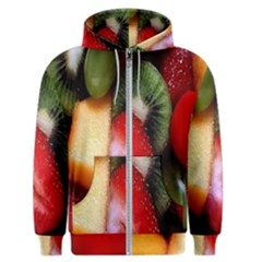 Fruits, Food, Green, Red, Strawberry, Yellow Men s Zipper Hoodie by nateshop