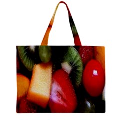 Fruits, Food, Green, Red, Strawberry, Yellow Zipper Mini Tote Bag by nateshop