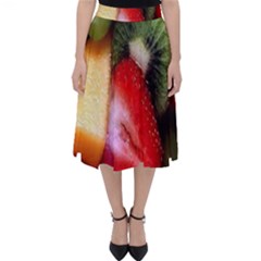 Fruits, Food, Green, Red, Strawberry, Yellow Classic Midi Skirt by nateshop