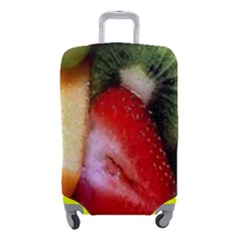 Fruits, Food, Green, Red, Strawberry, Yellow Luggage Cover (small) by nateshop