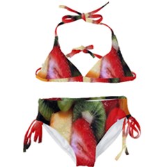 Fruits, Food, Green, Red, Strawberry, Yellow Kids  Classic Bikini Set by nateshop