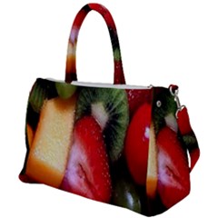 Fruits, Food, Green, Red, Strawberry, Yellow Duffel Travel Bag by nateshop