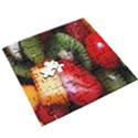 Fruits, Food, Green, Red, Strawberry, Yellow Wooden Puzzle Square View3