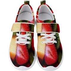 Fruits, Food, Green, Red, Strawberry, Yellow Men s Velcro Strap Shoes by nateshop