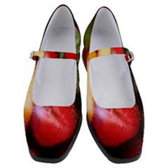 Fruits, Food, Green, Red, Strawberry, Yellow Women s Mary Jane Shoes by nateshop