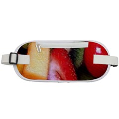 Fruits, Food, Green, Red, Strawberry, Yellow Rounded Waist Pouch by nateshop