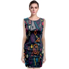 Inspired By The Colours And Shapes Classic Sleeveless Midi Dress
