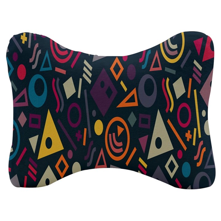Inspired By The Colours And Shapes Velour Seat Head Rest Cushion