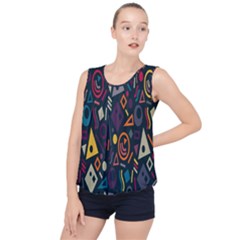 Inspired By The Colours And Shapes Bubble Hem Chiffon Tank Top by nateshop