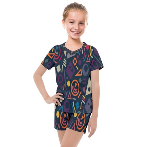 Inspired By The Colours And Shapes Kids  Mesh T-shirt And Shorts Set by nateshop