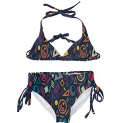 Inspired By The Colours And Shapes Kids  Classic Bikini Set by nateshop