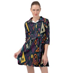 Inspired By The Colours And Shapes Mini Skater Shirt Dress by nateshop