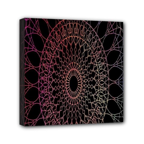 Mandala   Lockscreen , Aztec Mini Canvas 6  X 6  (stretched) by nateshop