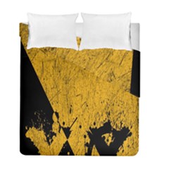 Yellow Best, Black, Black And White, Emoji High Duvet Cover Double Side (full/ Double Size) by nateshop