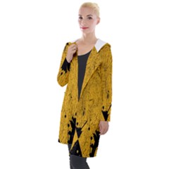 Yellow Best, Black, Black And White, Emoji High Hooded Pocket Cardigan