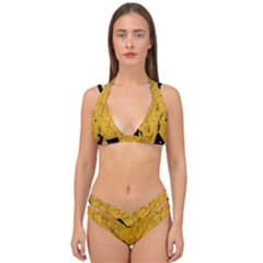 Yellow Best, Black, Black And White, Emoji High Double Strap Halter Bikini Set by nateshop