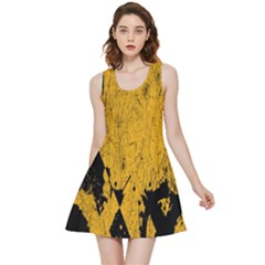 Yellow Best, Black, Black And White, Emoji High Inside Out Reversible Sleeveless Dress