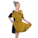 Yellow Best, Black, Black And White, Emoji High Kids  Shoulder Cutout Chiffon Dress View1