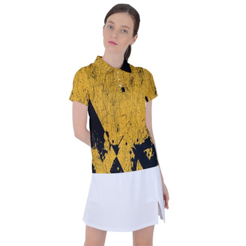 Yellow Best, Black, Black And White, Emoji High Women s Polo T-shirt by nateshop