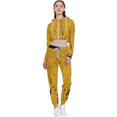 Yellow Best, Black, Black And White, Emoji High Cropped Zip Up Lounge Set by nateshop