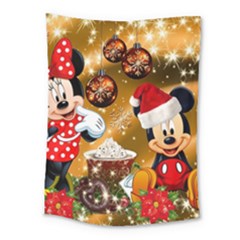 Cartoons, Disney, Merry Christmas, Minnie Medium Tapestry by nateshop