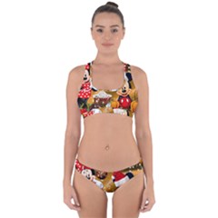 Cartoons, Disney, Merry Christmas, Minnie Cross Back Hipster Bikini Set by nateshop