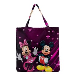 Cartoons, Disney, Mickey Mouse, Minnie Grocery Tote Bag