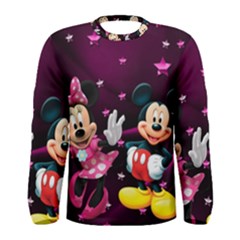 Cartoons, Disney, Mickey Mouse, Minnie Men s Long Sleeve T-shirt by nateshop