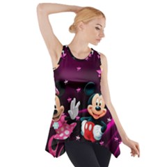 Cartoons, Disney, Mickey Mouse, Minnie Side Drop Tank Tunic by nateshop