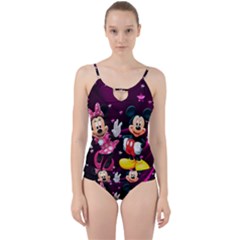 Cartoons, Disney, Mickey Mouse, Minnie Cut Out Top Tankini Set by nateshop