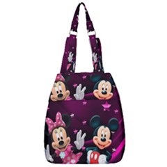 Cartoons, Disney, Mickey Mouse, Minnie Center Zip Backpack