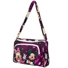 Cartoons, Disney, Mickey Mouse, Minnie Front Pocket Crossbody Bag by nateshop