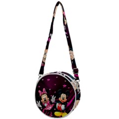 Cartoons, Disney, Mickey Mouse, Minnie Crossbody Circle Bag