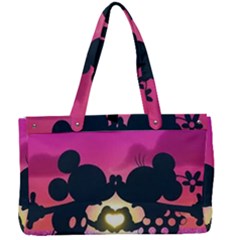 Mickey And Minnie, Mouse, Disney, Cartoon, Love Canvas Work Bag by nateshop