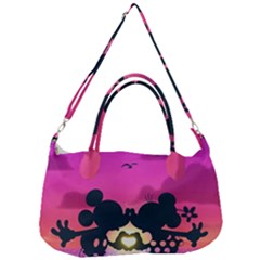 Mickey And Minnie, Mouse, Disney, Cartoon, Love Removable Strap Handbag by nateshop