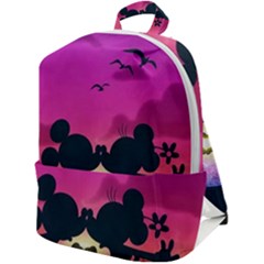 Mickey And Minnie, Mouse, Disney, Cartoon, Love Zip Up Backpack by nateshop