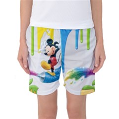 Mickey Mouse, Apple Iphone, Disney, Logo Women s Basketball Shorts by nateshop