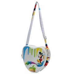 Mickey Mouse, Apple Iphone, Disney, Logo Heart Shoulder Bag by nateshop