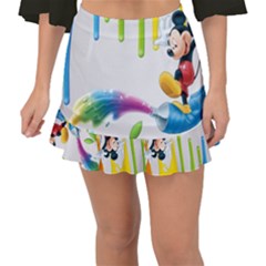 Mickey Mouse, Apple Iphone, Disney, Logo Fishtail Mini Chiffon Skirt by nateshop