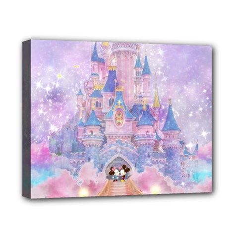 Disney Castle, Mickey And Minnie Canvas 10  X 8  (stretched) by nateshop