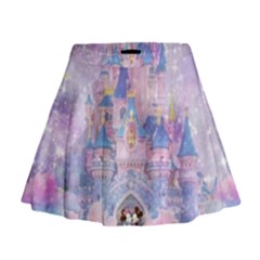 Disney Castle, Mickey And Minnie Mini Flare Skirt by nateshop