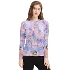 Disney Castle, Mickey And Minnie Women s Long Sleeve Rash Guard by nateshop