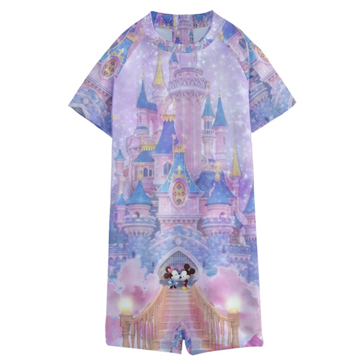 Disney Castle, Mickey And Minnie Kids  Boyleg Half Suit Swimwear